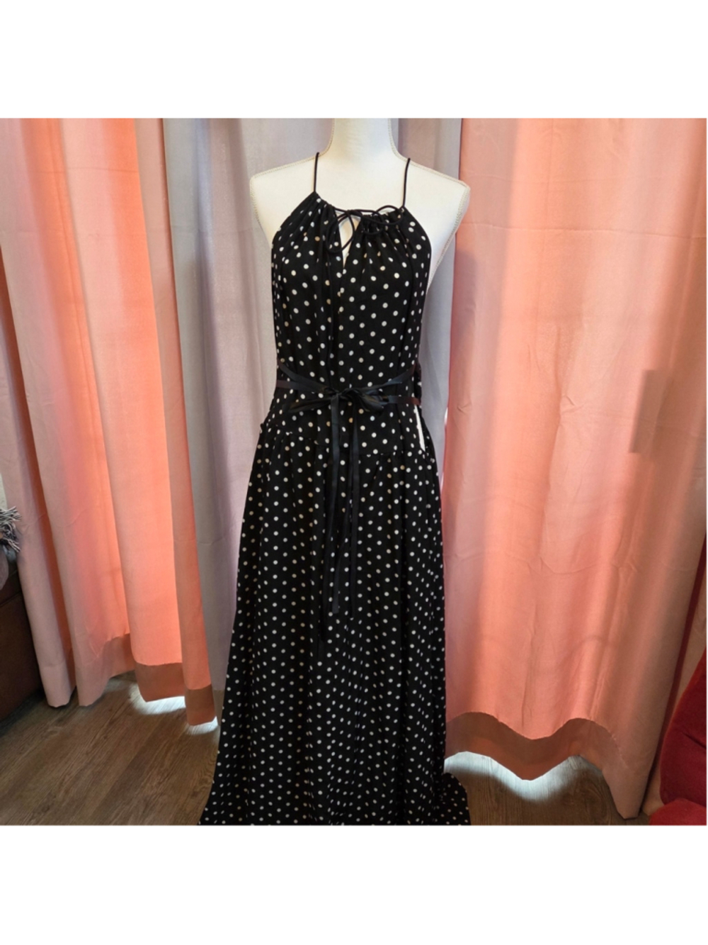 SHEIN Black and White Strapless Polka Dot Dress Size 4X - Picture 2 of 4